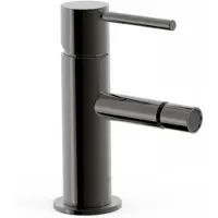 Tres Bidetmengkraan study exclusive hendel uitloop recht 8 cm rond metallic zwart