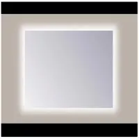 Sanicare Spiegel Q-Mirrors 120x60 cm PP-Geslepen Vierkant Met Rondom LED Cold White incl. ophangmateriaal Zonder Schakelaar