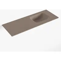 Mondiaz LEX Smoke solid surface inleg wastafel voor toiletmeubel 80cm. Positie wasbak rechts