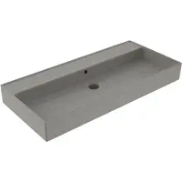 Sanilux Wastafel edge keramiek 100 0 kraangaten warm beton