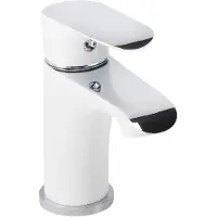 Boss & Wessing Bws wastafelmengkraan marta eenhendel laag wit/chroom 15 cm