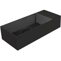 Salenzi Fontein spy 45x20 cm mat zwart zonder kraangat