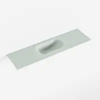 Mondiaz eden greey solid surface inleg wastafel voor toiletmeubel 80 cm. Positie wasbak midden