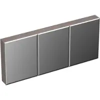 Forzalaqua Spiegelkast Uni 160x68.5x12.5 Cm 3 Deuren Tweezijdig Spiegel Eiken Silver Grey