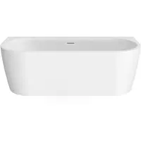 Best design Half vrijstaand ligbad bareiss 180x80x60 cm acryl mat wit