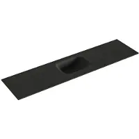 Mondiaz lex urban solid surface inleg wastafel voor toiletmeubel 120 cm. Positie wasbak midden