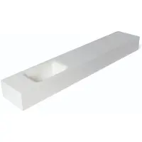 Luca Fontein sanitair lea 120x22x12 cm mineral stone links zonder kraangat glans wit
