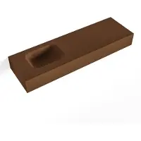 Mondiaz LEX Rust vrijhangende solid surface wastafel 100cm. Positie wasbak links