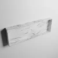 Mondiaz easy nis 89,5x29,5 cm in solid surface kleur glace. 1 vak geschikt voor in- of opbouw
