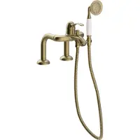 Tres Badrandkraan clasic mengkraan opbouw incl. Handdouche verouderd messing mat