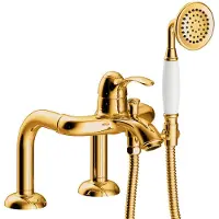 Tres Badrandkraan clasic mengkraan opbouw incl. Handdouche goud