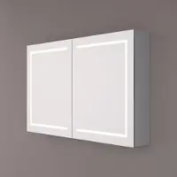 HiPP Spiegelkast design spk 61000 rechthoek 140x70 cm 3 deuren met verlichting incl. Spiegelverwarming en 2x stopcontact