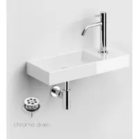 Clou Fonteinset mini wash me incl. Toebehoren rechts 7x45 cm glanzend wit