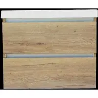 Sanilux Onderkast Trendline Met Greeplijst Aluminium 60x47x52 Cm Naturel Oak