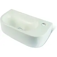 Luca Fontein Sanitair Ceramics 40x21,5x12 cm Keramiek Rechts Mat Wit