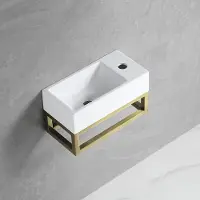 Best design Fonteinset r-line nancy l&r met frame en kraangat mat goud