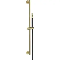 Boss & Wessing Glijstangset bws moran met staafhanddouche 1 stand 150 cm geborsteld messing/mat zwart