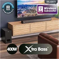 Majority Sierra Plus Dolby Atmos 2.1.2 Soundbar + Subwoofer - 400W, 3 x HDMI, Bluetooth, Optical, USB