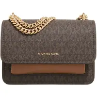 Michael Kors Schoudertas bruin / karamel / donkerbruin