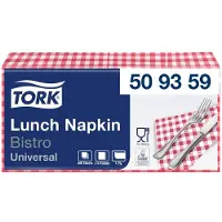 Tork Lunchservet Tork Universal 1/4 vouw 1-laags 328x325mm 400 vel bistro 509359