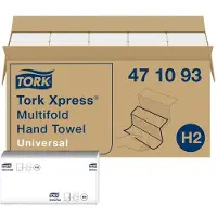 Tork Xpress Multifold Universal Handdoek H2 Z-vouw Wit 1-laags 471093 20 Stuks à 250 Vellen