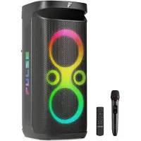 Fenton Pulse130 party speaker - Party box met LED's en oplaadbare accu