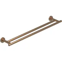 Ivy Aia Handdoekrek Dubbel Wandmodel 60 cm Geborsteld Mat Koper PVD