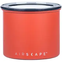 Airscape - Airscape - Koffiebonen - Voorraadpotten - Vacuuum - Koffie - Staal - Mat Oranje/Rood - 250 gram
