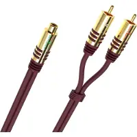 OEHLBACH D1C20560 NF Y-Sub Adapter Cinch Audio Adapter [2x Cinch-stekker - 1x Cinch-koppeling] Bordeaux