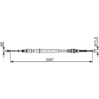 Bosch 1 987 482 869 Handremkabel