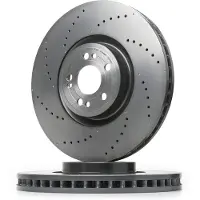 Brembo 17-22 Porsche 718 Boxster/Porsche 718 Cayman/09-16 911 Front Left Drilled UV Coated Rotor