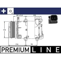 MAHLE ORIGINAL ACP 864 000P Aircopomp
