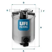 Ufi 24.025.01 Brandstoffilter