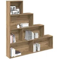 vidaXL Boekenkast 157x24x160 cm bewerkt hout artisanaal eikenkleur