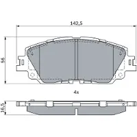 Bosch Remblokset 0 986 424 899, voor