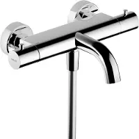 Hotbath Ace AC022 Badthermostaat - Geborsteld Nikkel - Messing - Kranen, Badkranen, Opbouw Badkranen - 8721122554746