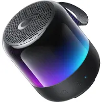 Soundcore Glow Mini, 8W, Draadloze, Draagbare mono-luidspreker, Zwart, Stofdicht, Vochtbestendig, IP67