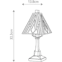 Elstead Lighting Tiffany LED Tafellamp Alderley | 1X E14 Max 40W | Dimbaar | Vintage Bronze