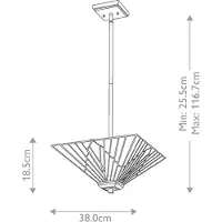 ELSTEAD Tifanny LED Hanglamp Alderley | 2X E27 Max 60W | Dimbaar | Vintage Bronze