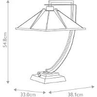 QUOIZEL Tiffany LED Tafellamp Pomeroy | 1X E27 Max 60W | Dimbaar | Western Bronze