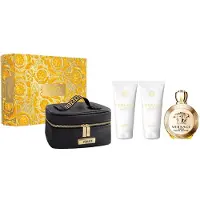 Versace Eros pour Femme Giftset - 100 ml eau de parfum spray + 100 ml showergel + 100 ml bodylotion + toilettas - cadeauset voor dames
