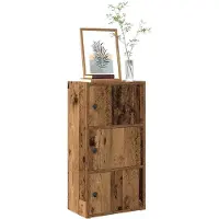 vidaXL Boekenkast 40x24x77 cm bewerkt hout oud houtkleurig