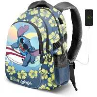 KARACTERMANIA Lilo And Stitch Disney Lifestyle Plus Running Backpack Blauw Kinderen