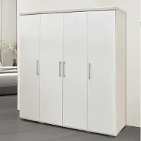 Rousseau Kledingkast Nikkie | 183x160x52cm | 4 deuren | wit