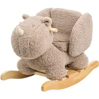 Nattou TEDDY schommeldier teddy neushoorn taupe