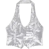 Widmann Zilveren gilet met pailletten voor dames M/L