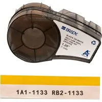 Brady M21-1250-427 tape gelamineerd vinyl | zwart op wit | 31,75mm x 4,30m