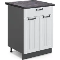 Vicco Fame-Line Keukenonderkast – 60 cm met lade, WB Antraciet Wit Landhuis