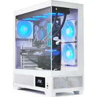 Gamdias Atlas M1 Aquarium Gaming Case Wit met Temperatuur Display - Computer Behuizing met ARGB LED Verlichting