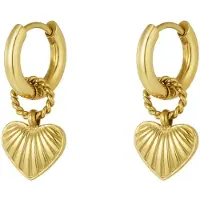 Yehwang Oorbellen best thing heart - goud - stainless steel - kadotip - waterproof - Cadeau voor haar, valentijnsdag, verjaardag